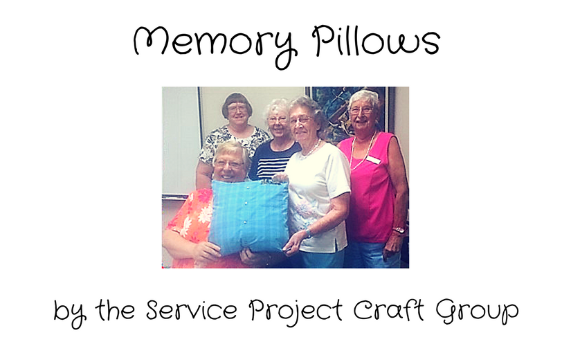 service project craft group memory pillow