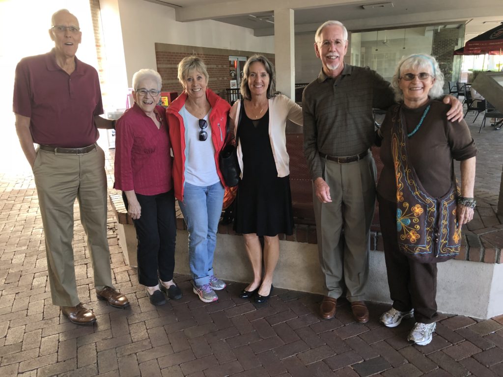 Social Justice team members with full tummies after good food and fellowship at First Watch on field trip to Lutheran Social Services in Phoenix.