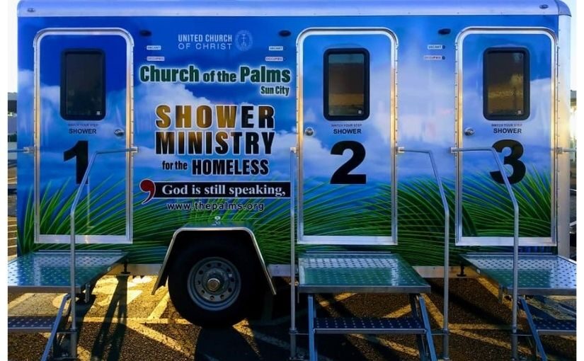 Church of the palmsl UCC shower trailer ministry Feet n More